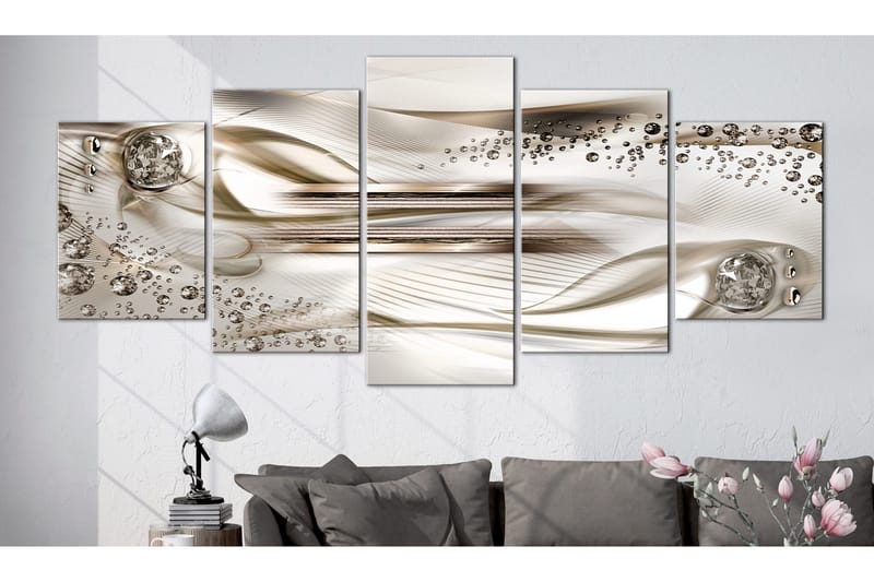 Tavla Underwater Harp 5 Parts Wide Brown 200x100 - Artgeist sp. z o. o. - Inredning & dekor - Tavlor & konst - Canvastavla
