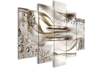 Tavla Underwater Harp 5 Parts Brown 200X100 Guld|Beige