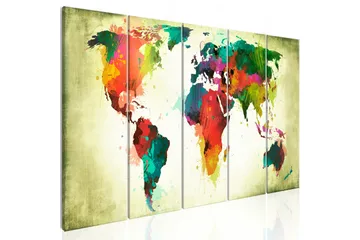 Tavla Unusual World Map 225x90 - Artgeist sp. z o. o. - Inredning & dekor - Tavlor & konst - Canvastavla