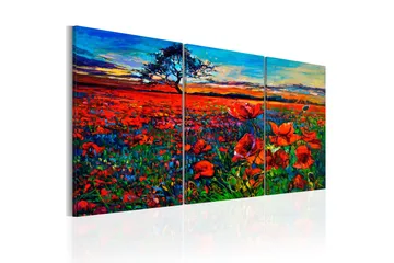 Tavla Valley of Poppies 120x60 - Artgeist sp. z o. o. - Inredning & dekor - Tavlor & konst - Canvastavla