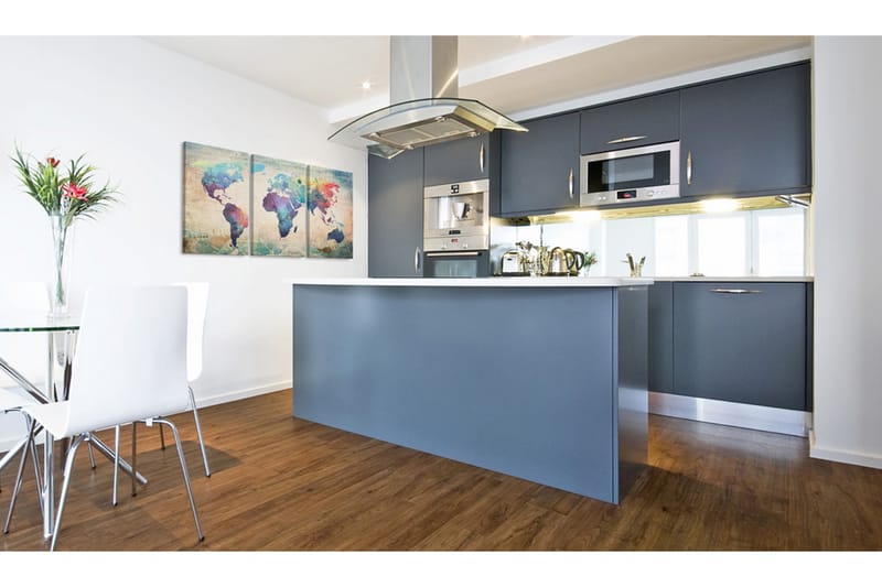 Tavla Världen Målade Med Akvarell 120X60 Flerfärgad - Artgeist sp. z o. o. - Inredning & dekor - Tavlor & konst - Canvastavla