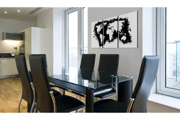 Tavla Världskartan Svart-Vitt 120x60 - Artgeist sp. z o. o. - Inredning & dekor - Tavlor & konst - Canvastavla