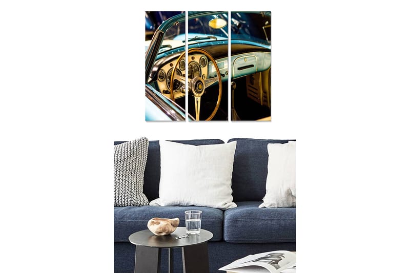 Tavla Vehicle 3-Pack Flerfärgad 20X50 - 20x50 cm - Inredning & dekor - Tavlor & konst - Canvastavla