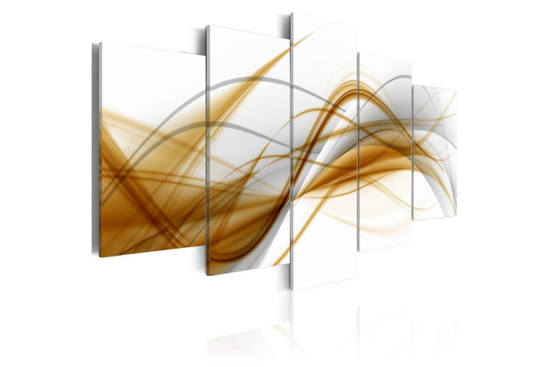 Tavla Vind Abstraktion 200X100 Vit|Gul - Artgeist sp. z o. o. - Inredning & dekor - Tavlor & konst - Canvastavla