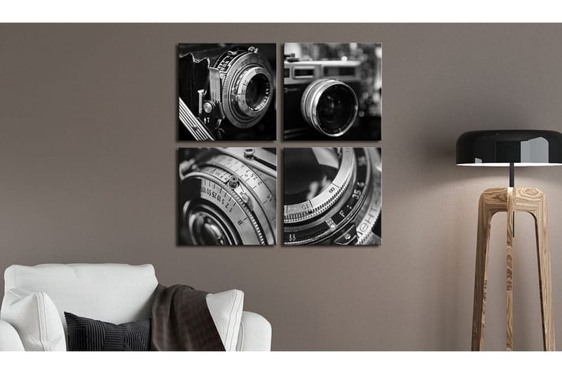 Tavla Vintage Cameras 80x80 - Artgeist sp. z o. o. - Inredning & dekor - Tavlor & konst - Canvastavla