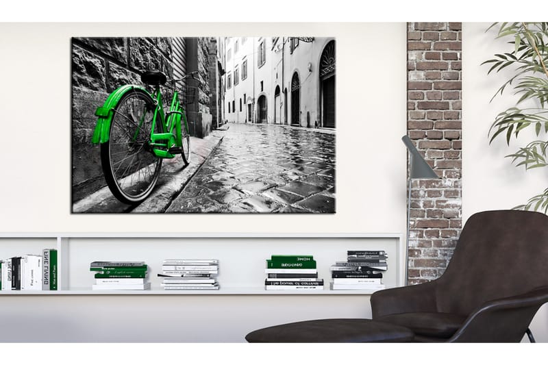 Tavla Vintage Green Bike 120x80, Artgeist sp. z o. o.