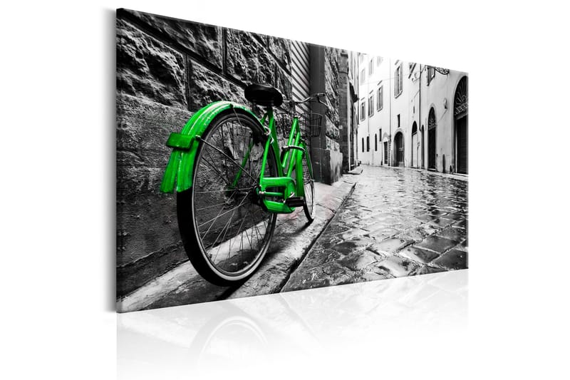 Tavla Vintage Green Bike 120x80 - Artgeist sp. z o. o. - Inredning & dekor - Tavlor & konst - Canvastavla