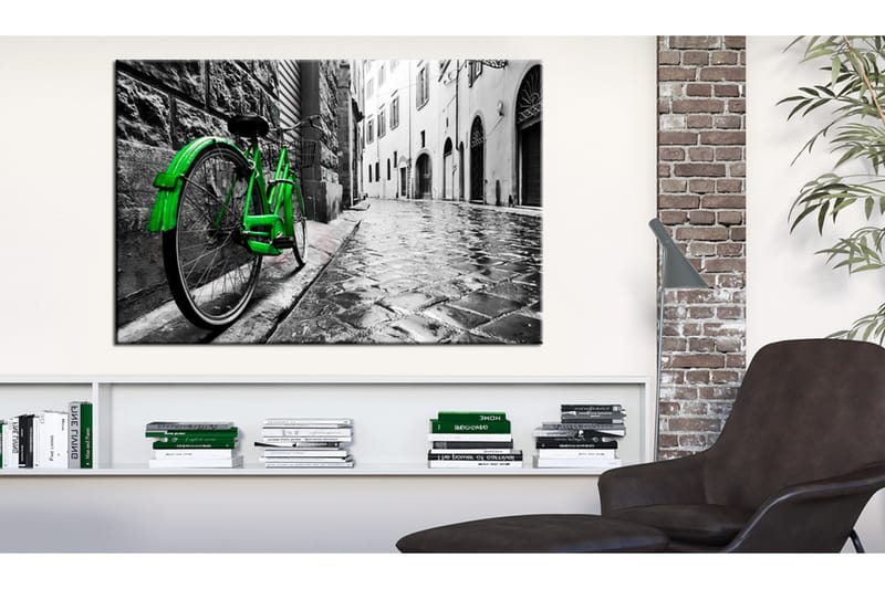 TAVLA Vintage Green Bike 60x40 - Artgeist sp. z o. o. - Inredning & dekor - Tavlor & konst - Canvastavla