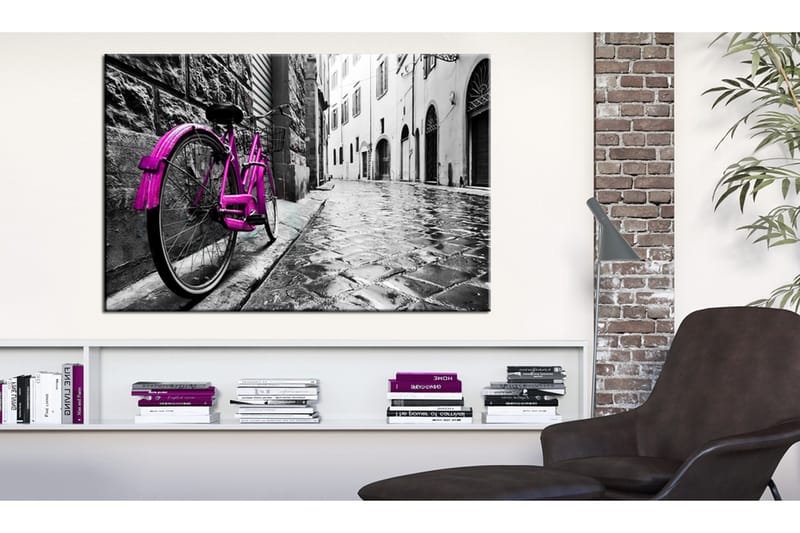 Tavla Vintage Pink Bike 60x40, Artgeist sp. z o. o.