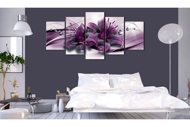 Tavla Violet Lily 200x100 - Artgeist sp. z o. o. - Inredning & dekor - Tavlor & konst - Canvastavla