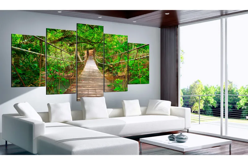 Tavla Walk Among The Trees 200X100 Grön|Flerfärgad - Artgeist sp. z o. o. - Inredning & dekor - Tavlor & konst - Canvastavla