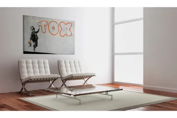Tavla Wallpaper Graffiti Banksy 60x40 - Artgeist sp. z o. o. - Inredning & dekor - Tavlor & konst - Canvastavla
