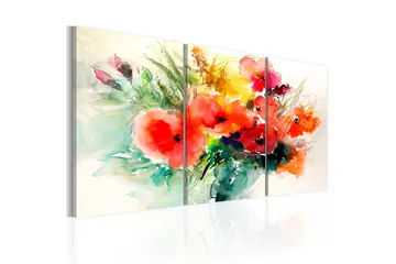 Tavla Watercolor Bouquet 120x60 - Artgeist sp. z o. o. - Inredning & dekor - Tavlor & konst - Canvastavla