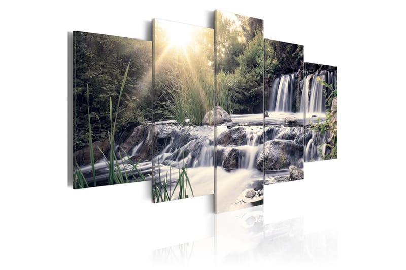 Tavla Waterfall Of Dreams 200X100 Vit - Artgeist sp. z o. o. - Canvastavla