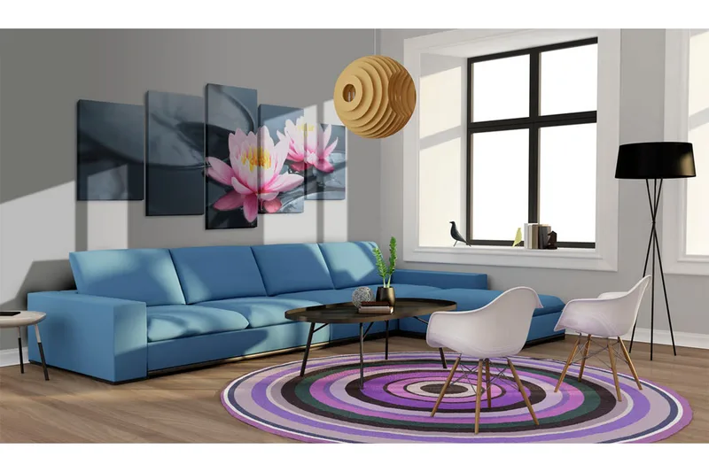 Tavla Waterlily Dream 100X50 Rosa - Artgeist sp. z o. o. - Inredning & dekor - Tavlor & konst - Canvastavla