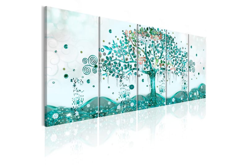 Tavla Waving Tree 200X80 Blå|Vit, Artgeist sp. z o. o.