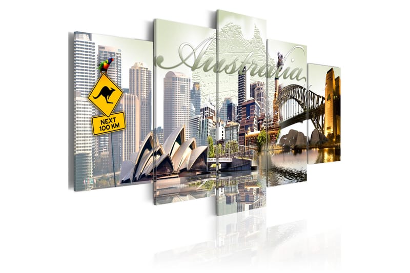 TAVLA Welcome to Australia! 200x100 - Artgeist sp. z o. o. - Inredning & dekor - Tavlor & konst - Canvastavla