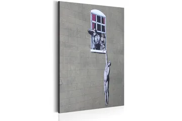 Tavla Well Hung Lover By Banksy 60X90 Grå