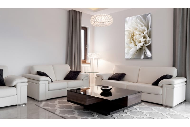 TAVLA White Dahlia 80x120 - Artgeist sp. z o. o. - Inredning & dekor - Tavlor & konst - Canvastavla