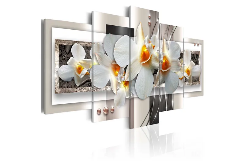 Tavla White Discretion 100X50 Flerfärgad|Vit - Artgeist sp. z o. o. - Inredning & dekor - Tavlor & konst - Canvastavla