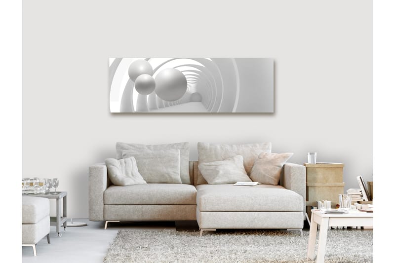 TAVLA White Tunnel (1 Part) Narrow 135x45, Artgeist sp. z o. o.