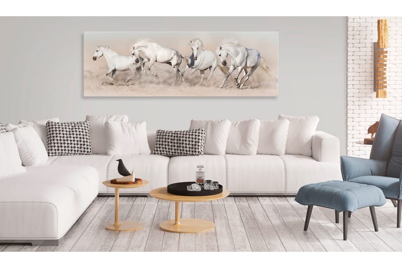 Tavla Wild Beauty 150X50 Beige|Vit Djur - Artgeist sp. z o. o. - Inredning & dekor - Tavlor & konst - Canvastavla