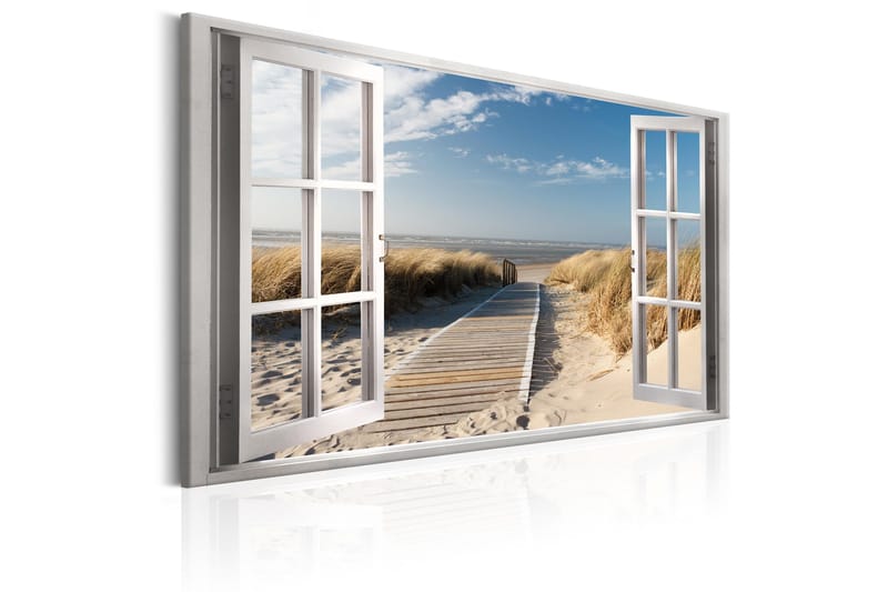Tavla Window: View of the Beach 90x60 - Artgeist sp. z o. o. - Inredning & dekor - Tavlor & konst - Canvastavla