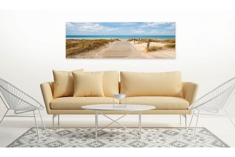 Tavla Windy Beach 135X45 Flerfärgad - Artgeist sp. z o. o. - Inredning & dekor - Tavlor & konst - Canvastavla