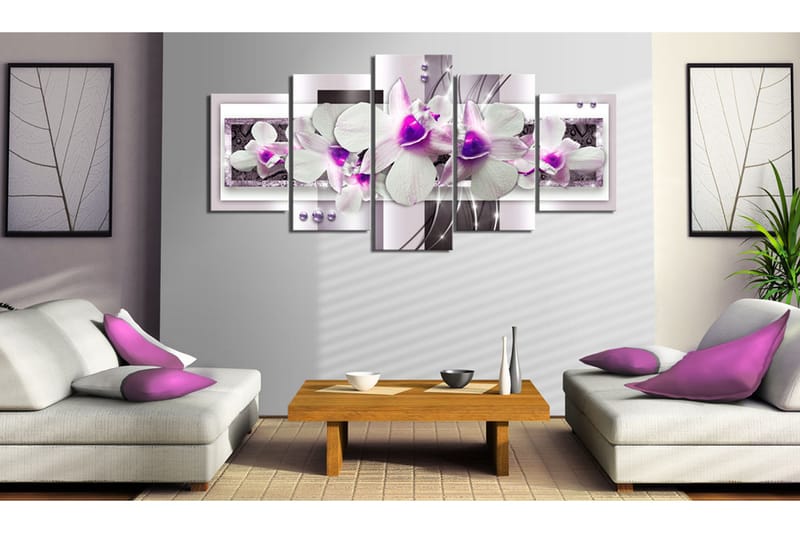 Tavla With Violet Accent 200X100 Lila|Vit - Artgeist sp. z o. o. - Inredning & dekor - Tavlor & konst - Canvastavla