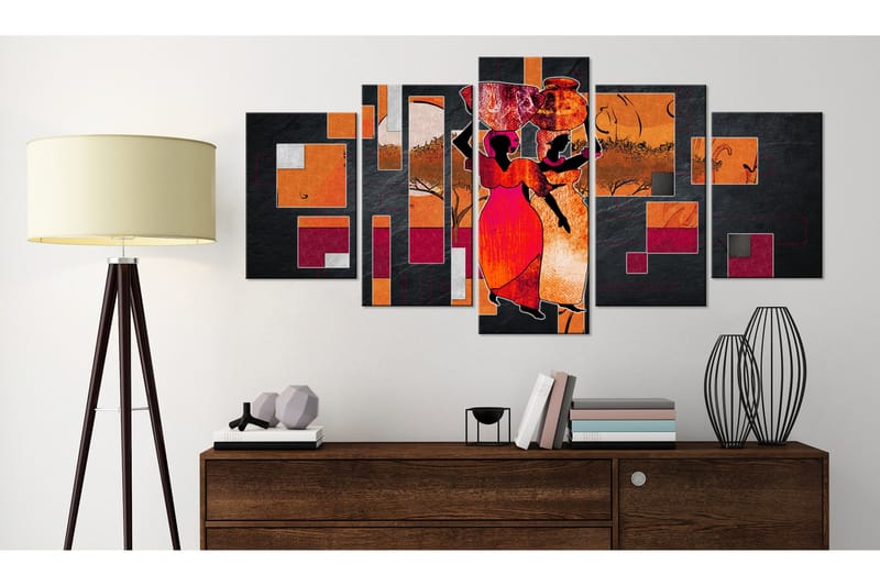 Tavla Women Carrying Water 100x50 - Artgeist sp. z o. o. - Inredning & dekor - Tavlor & konst - Canvastavla