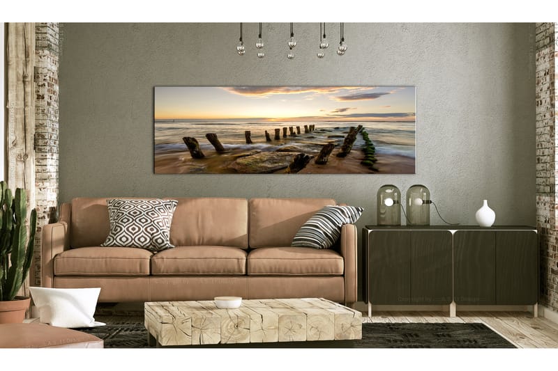 TAVLA Wooden Breakwaters 120x40, Artgeist sp. z o. o.
