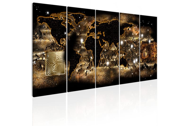 Tavla World At Night 200X80 Brun|Svart - Artgeist sp. z o. o. - Inredning & dekor - Tavlor & konst - Canvastavla