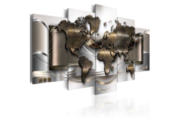 Tavla World Breeze 200X100 Grå|Vit