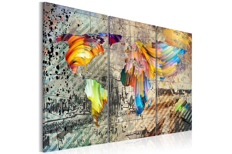Tavla World Full Of Colours 120X80 Flerfärgad - Artgeist sp. z o. o. - Inredning & dekor - Tavlor & konst - Canvastavla