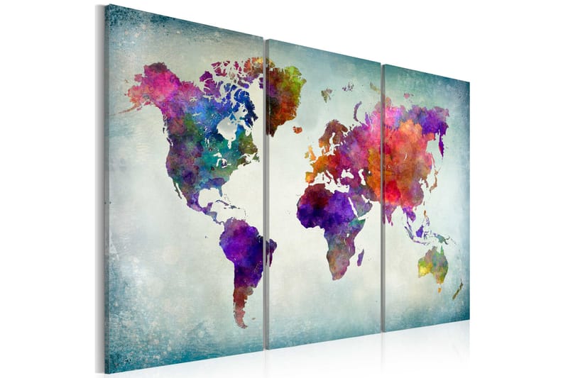 Tavla World In Colors 60x40, Artgeist sp. z o. o.