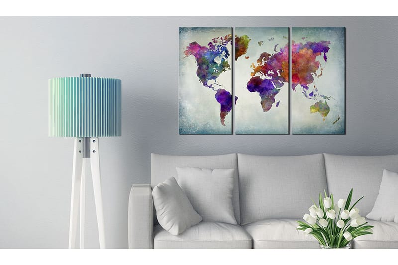 Tavla World In Colors 60X40 Flerfärgad - Artgeist sp. z o. o. - Inredning & dekor - Tavlor & konst - Canvastavla