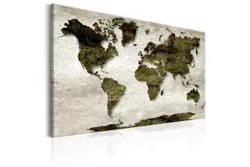 Tavla World Map: 60x40 Grön - Inredning & dekor - Tavlor & konst - Canvastavla
