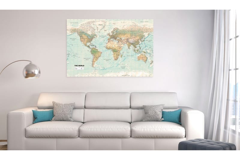 Tavla World Map: Beautiful World 90x60, Artgeist sp. z o. o.