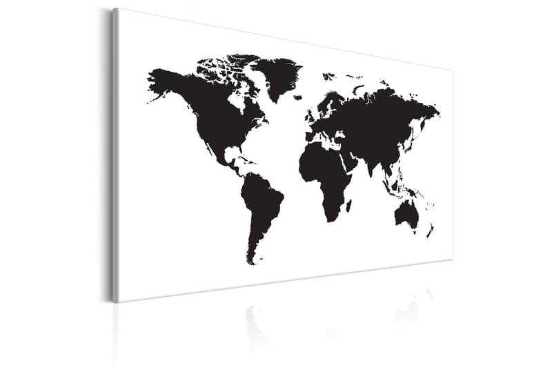 Tavla World Map: Black & White Elegance 90x60 - Artgeist sp. z o. o. - Inredning & dekor - Tavlor & konst - Canvastavla