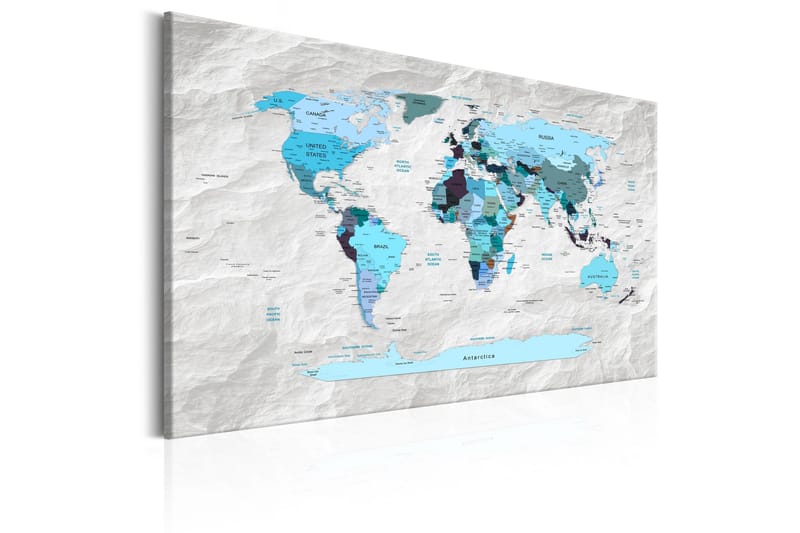 Tavla World Map: Blue Pilgrimages 120x80 - Artgeist sp. z o. o. - Inredning & dekor - Tavlor & konst - Canvastavla