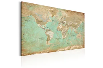 Tavla World Map: Celadon Journey 90x60 - Artgeist sp. z o. o. - Inredning & dekor - Tavlor & konst - Canvastavla