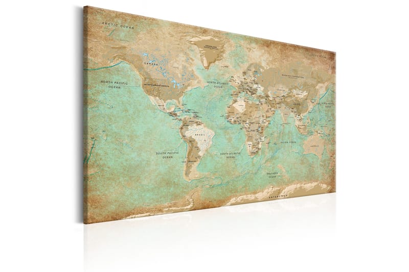 Tavla World Map: Celadon Journey 90x60 - Artgeist sp. z o. o. - Inredning & dekor - Tavlor & konst - Canvastavla