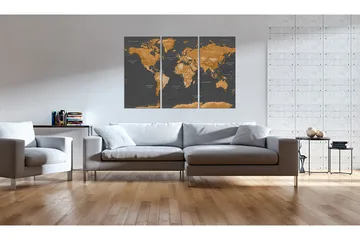 Tavla World Map Modern Aesthetics 120x80 - Artgeist sp. z o. o. - Inredning & dekor - Tavlor & konst - Canvastavla