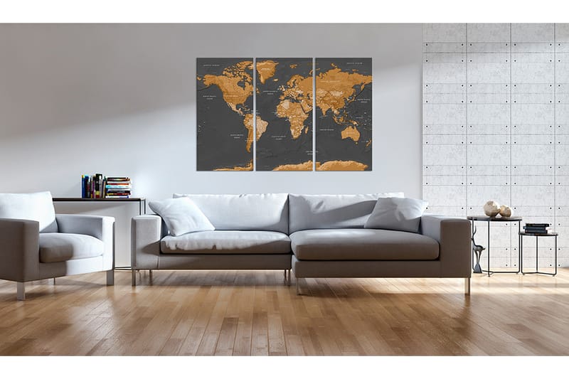 Tavla World Map Modern Aesthetics 120x80 - Artgeist sp. z o. o. - Inredning & dekor - Tavlor & konst - Canvastavla