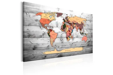 Tavla World Map: New Directions 120x80 - Artgeist sp. z o. o. - Inredning & dekor - Tavlor & konst - Canvastavla