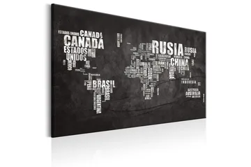 Tavla World Map: Spanish Geography (ES) 120x80 - Inredning & dekor - Tavlor & konst - Canvastavla