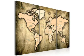 Tavla World Map: The Sands of Time 90x60 - Artgeist sp. z o. o. - Inredning & dekor - Tavlor & konst - Canvastavla