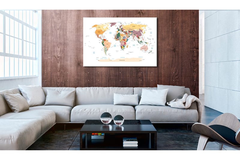 TAVLA World Map: Travel Around the World 60x40, Artgeist sp. z o. o.