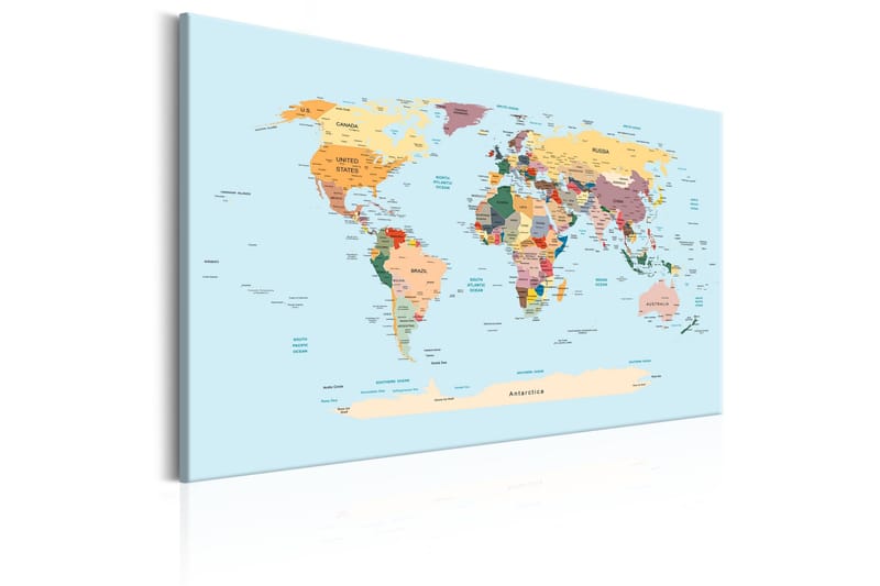 Tavla World Map: Travel with Me 60x40 - Artgeist sp. z o. o. - Inredning & dekor - Tavlor & konst - Canvastavla