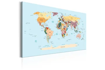 Tavla World Map: Travel with Me 90x60 - Artgeist sp. z o. o. - Inredning & dekor - Tavlor & konst - Canvastavla